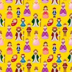 Royal people seamless pattern