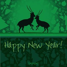 Happy New Year vector card or background N19