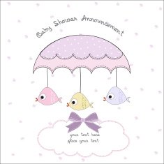 delicate baby shower card N2