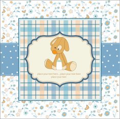 baby shower card with puppy N17