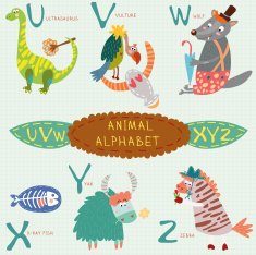Colorful alphabet N4
