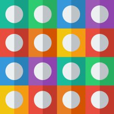 Background with circles in flat icon style N2