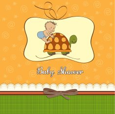 funny baby boy announcement card N21