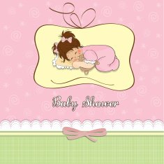 Baby shower card N191