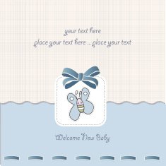 cute baby shower card with butterfly N9