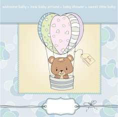 new baby boy announcement card N35