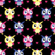 Owl Heart Seamless background N3