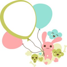 Funny background with doodle Vector kawaii illustration