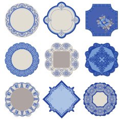 Victorian Tags and Frames - Porcelain