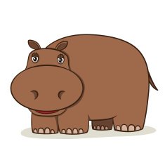 Cartoon Hippo N10