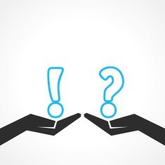 Question mark and exclamatory symbol
