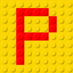 Letter P in construction kit