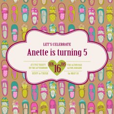 Baby Girl Shoes Background - for design or scrapbook