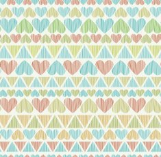 Decorative colorful seamless romantic heart texture