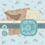 Vintage Birds and Flowers N4