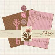 Scrapbook Vintage design elements N2