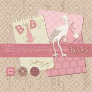 Baby Girl Announcement N3