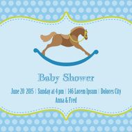 Baby Boy Shower and Arrival Card N10