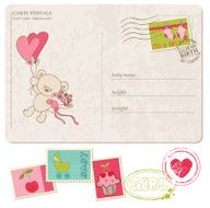 Baby Girl Greeting Postcard N3