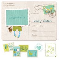 Baby Boy Birthday Postcard N2