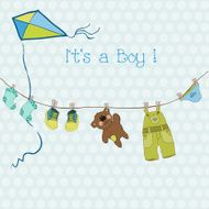 Baby Boy Shower or Arrival Card N3