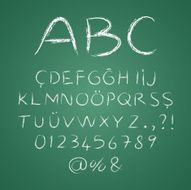ABC letters on a blackboard N2