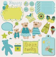 Happy bear Family Elements