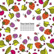 fruit rounded template white background