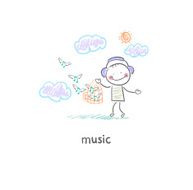 Cute kid doodle icon N33