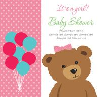 Baby shower card N213