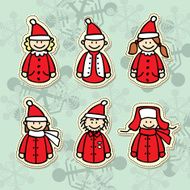 funny santa claus stickers