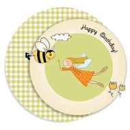 birthday card with little fairy N13