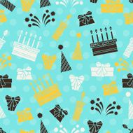 Happy Birthday party seamless pattern N2