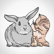 Cat and Rabbit