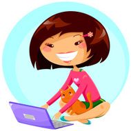 Girl with laptop N4