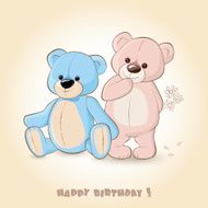 Birthday Card with Teddy Bears