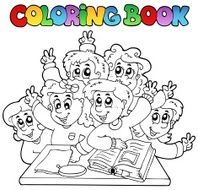 Coloring book school cartoons 3