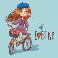 pretty girl with bicycle N3