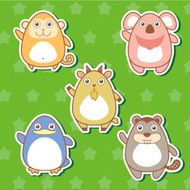 Cute animal stickers N10