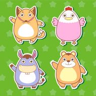 Cute animal stickers N12