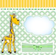 background for children with a giraffe