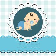 Baby boy announcement card N71