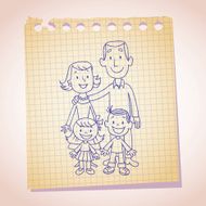 family note paper sketch