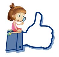 Girl watching thumb picture