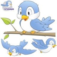 Cute Cartoon Birds N17