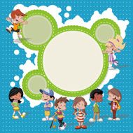 Cartoon Kids Playing N11