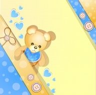 Blue baby shower card N2