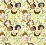 Children smiling faces pattern N3