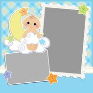 Cute template for baby&#039;s card N21