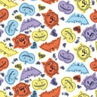 Halloween funny seamless pattern